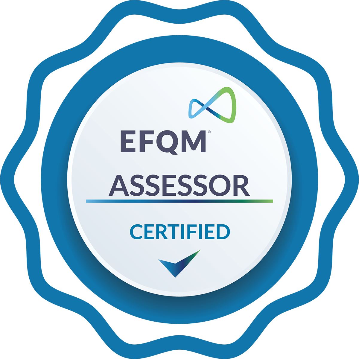 Official EFQM Assessor Certified badge